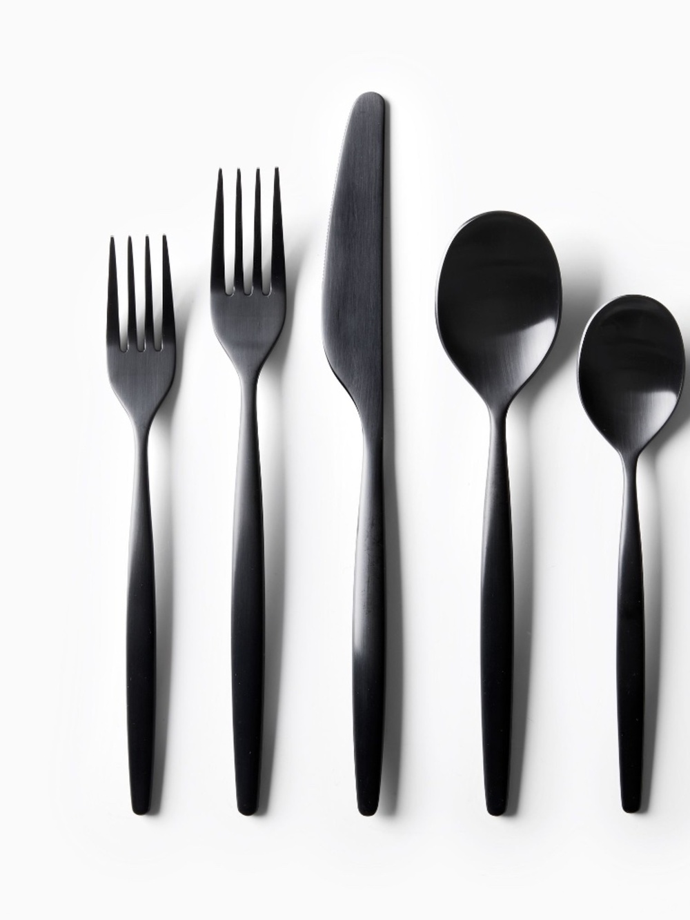 Sidney Matte Black Flatware Set - 5-Piece